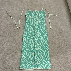 Stylish Zebra Print Midi knit Dress